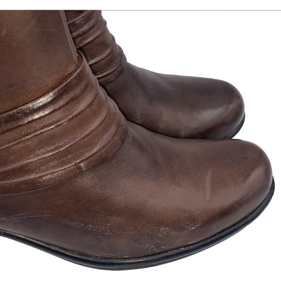 Clarks WISH MOOD 36799 Brown Leather Ankle Boots Women's Size 8M - Picture 4 of 7